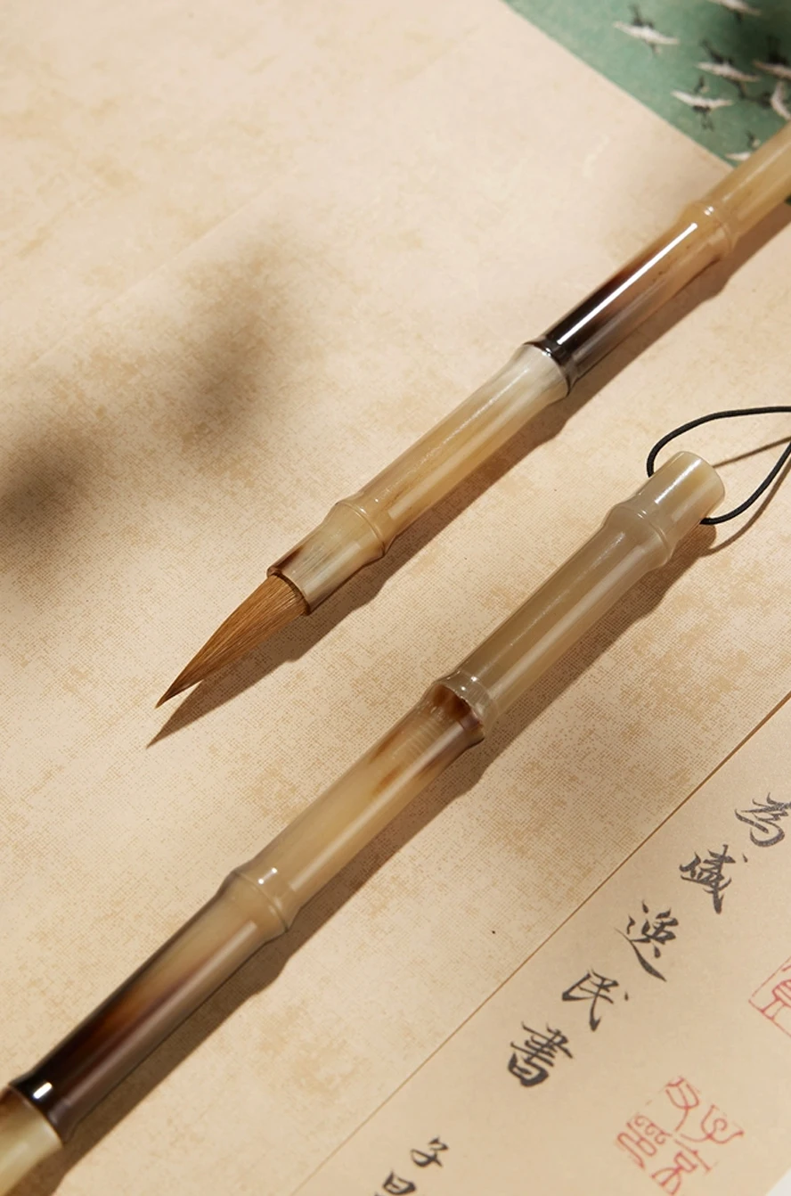 Premium Chinese Calligraphy Brush Set - Natural Wolf & Mixed Hair | Regular/Running Script | Copybook Tracing Kit for Profession