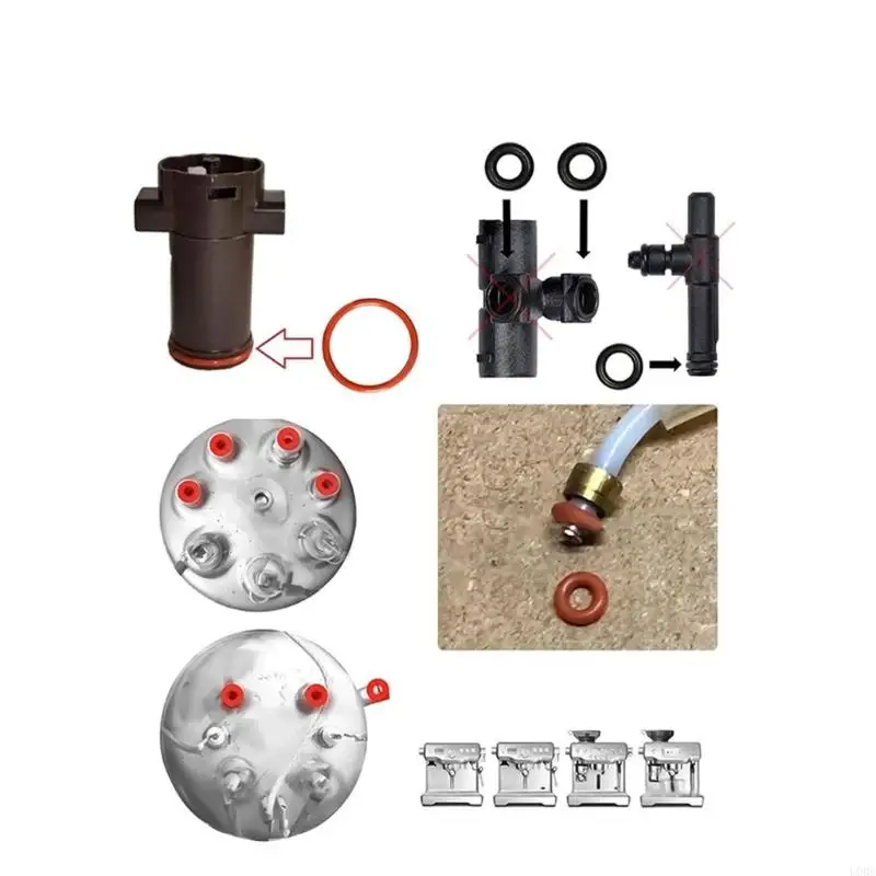 

U0de Силиконовая герметичная прокладка установлена ​​силиконовые кольца и эргономичный ручной инструмент для кофе