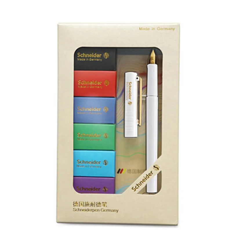 Schneider Pen 23K Gold Plated Tip Gold Clip for Student Adult Calligraphy EF Tip BK406 Pen Boutique Gift Box