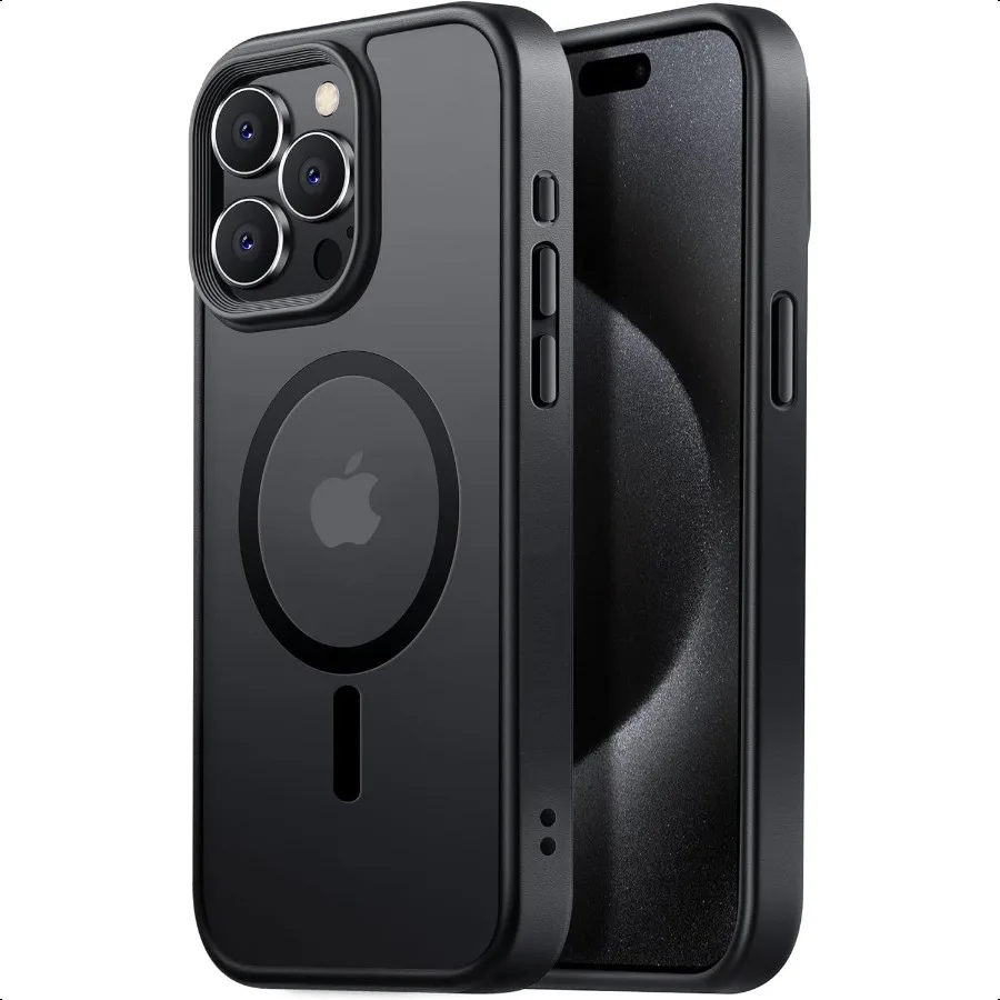 

Strong Magnetic for iPhone 15 Pro Case Fits MagSafe 10FT Drop Resistant Matte Skin Feeling Back Cover Shockproof Slim Fit for i