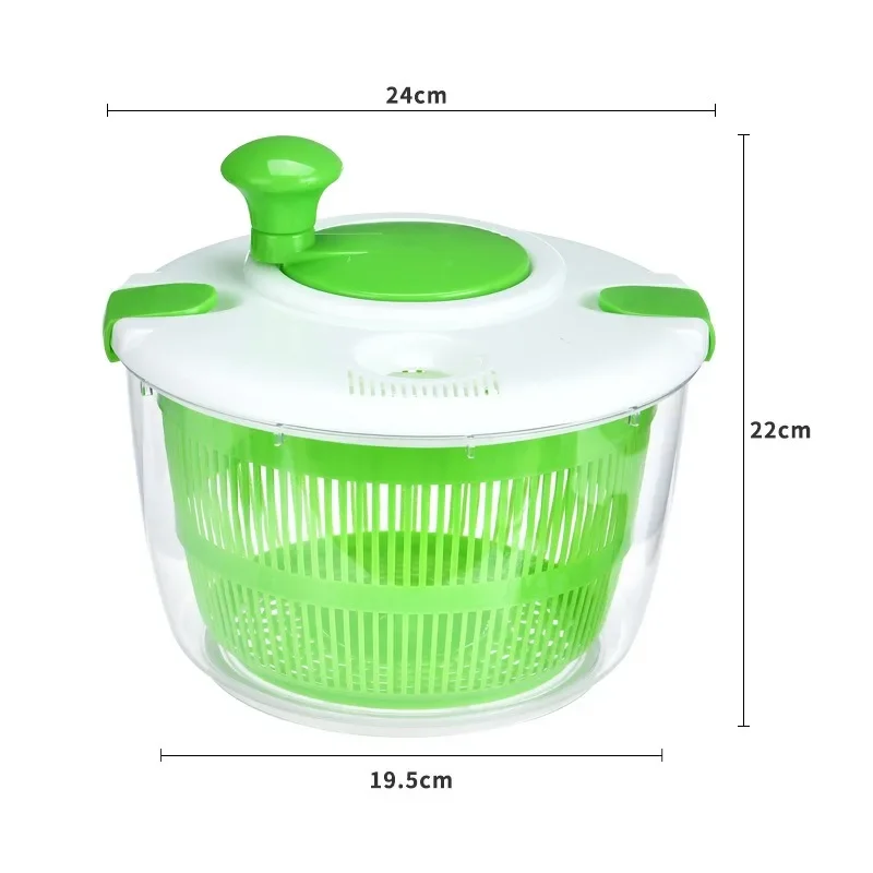 1 Pc Salad Spinner Dryer Vegetable Fruit Food Dehydrator Quick Drying Multifunctio Manual Kitchen Household Vegetable  Dehydrato