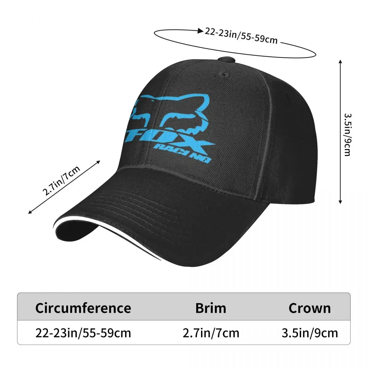 Foxs Motor Race Motocross Accessories Men Women Baseball Caps Adjustable Versatile Caps Hat Retro Running Golf Headwear