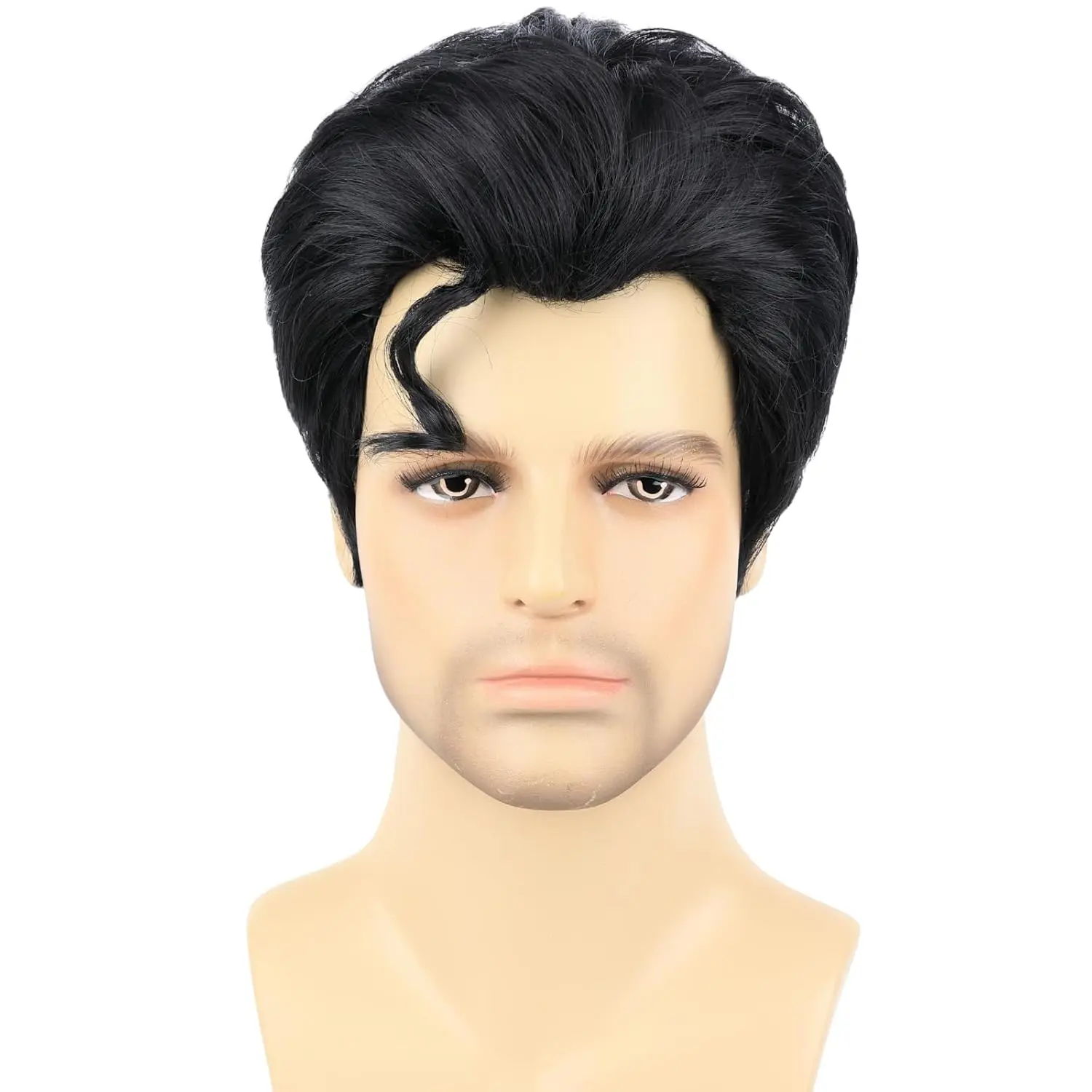 Synthetic Hair Wig Men's Short Black Cosplay Wig for Halloween Costume Party Super Funny Man for Adult Men (Adults) Daily Party
