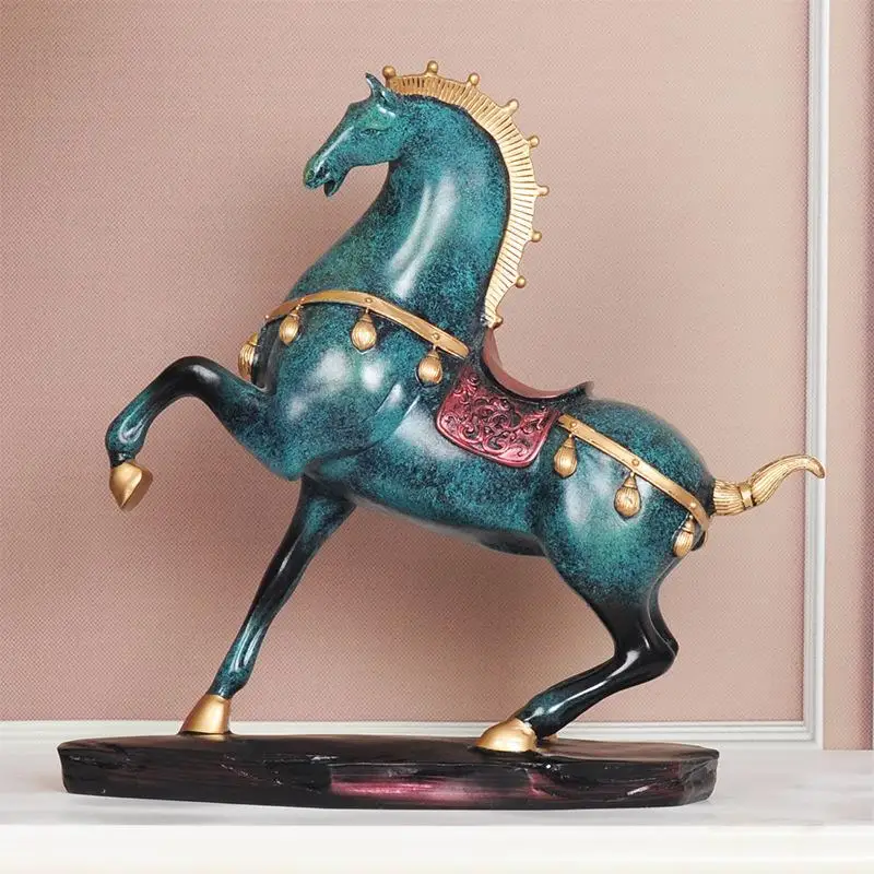 Chinese Minimalist Wealth Attracting Resin Sculpture Decorative Figurine Art Ornament Home Office Bar Study Interior Decor Gift