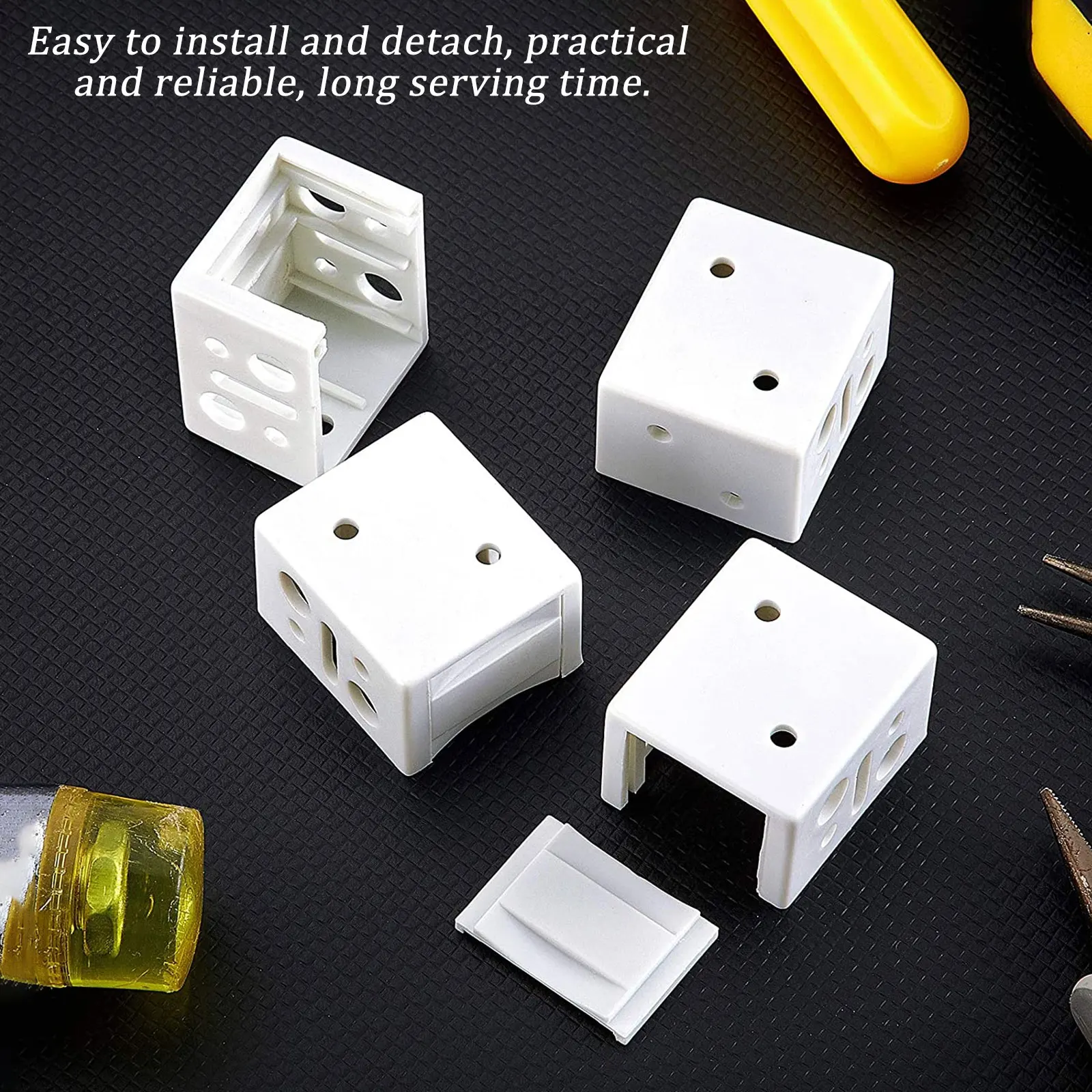 

4pcs Blinds Installation Accessories Smooth Surface Long Serving Time Home Hotel Store Window Bracket Parts