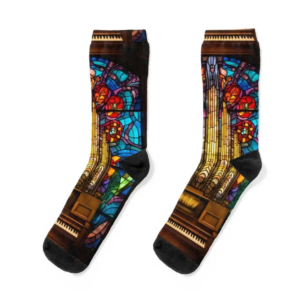 Art Nouveau Pipe Organ Socks Stockings man Christmas kids Socks Men's Women's