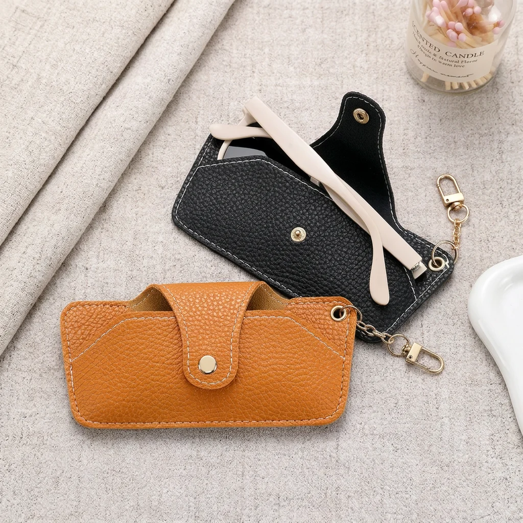 Pu Leather Glasses Pouch Moisture Absorbent Myopia Glasses Case Portable Glasses Case Anti Scratch Anti Scratch Sunglasses Bag