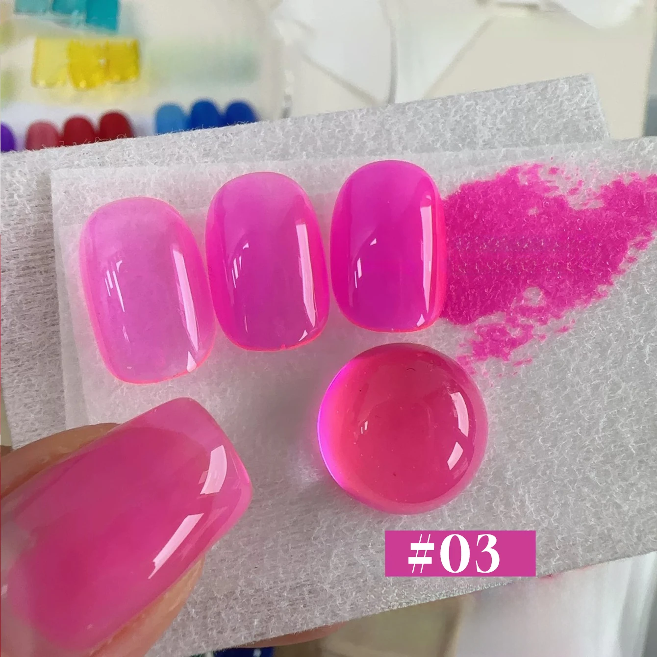 MIANEL 1-9pcs 12ML Summer Top Selling Ice-clear Dopamine Glass Candy-colored Gel Nail Polish Glass Jelly Nail Polish Pink Nails