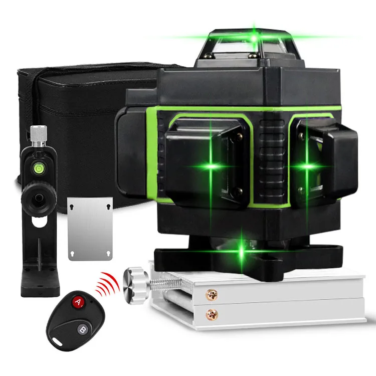 

Factory Wholesale Cheapest 16 Lines Green Laser Levels 4d Self Leveling 360 With Lcd Screen Laser Level For Construction