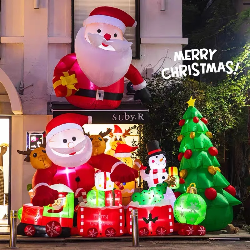 6ft natal inflável telhado decorações ao ar livre escalada santas engraçado pendurado papai noel inflável com saco de presente para beirais da janela