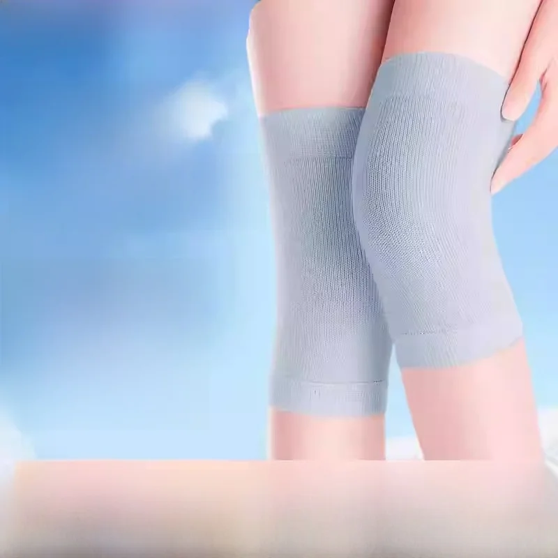 通気性のある綿製膝パッド-薄型モデル-男女兼用-暖かい滑り止め-夏用膝サポート-保護具-膝カバー