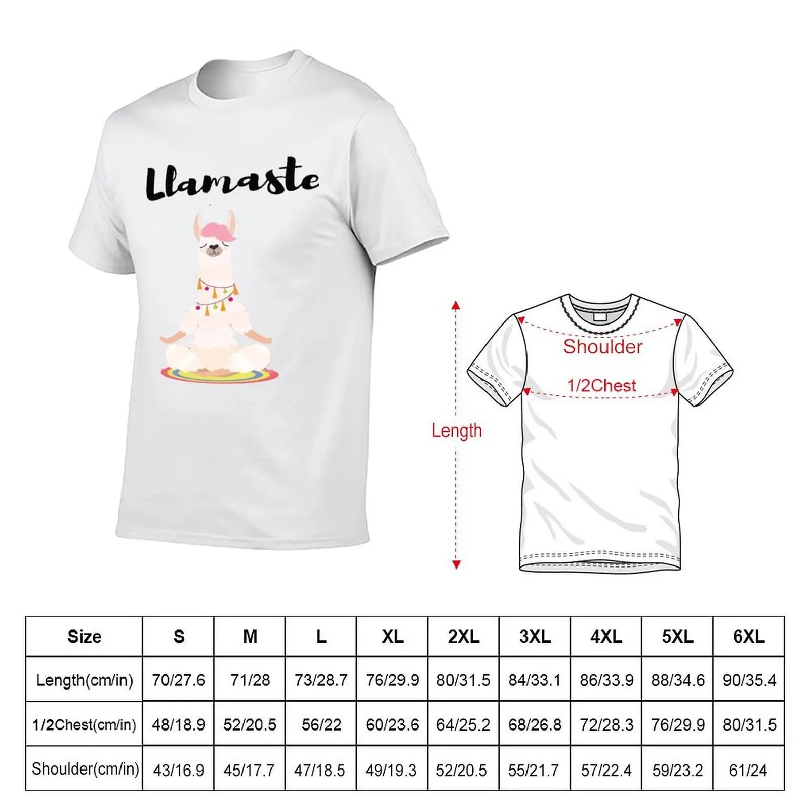 Llama Yoga Pose With Llamaste T-Shirt Casual Basic Street Style T-Shirt
