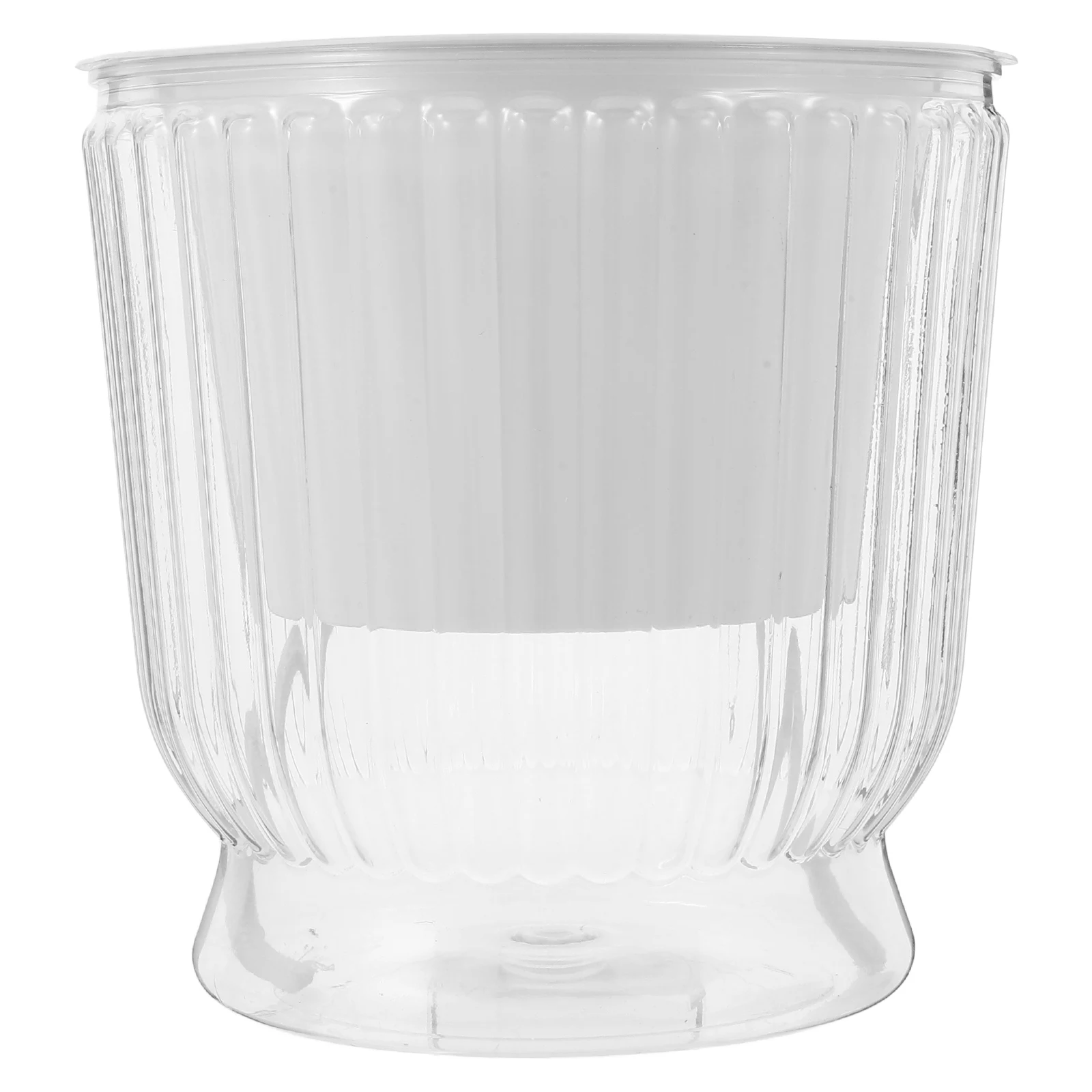 

Self-Watering Transparent Hydroponic Planter Clear Flower Pot Large Mouth Stable Base for Indoor Outdoor Plants