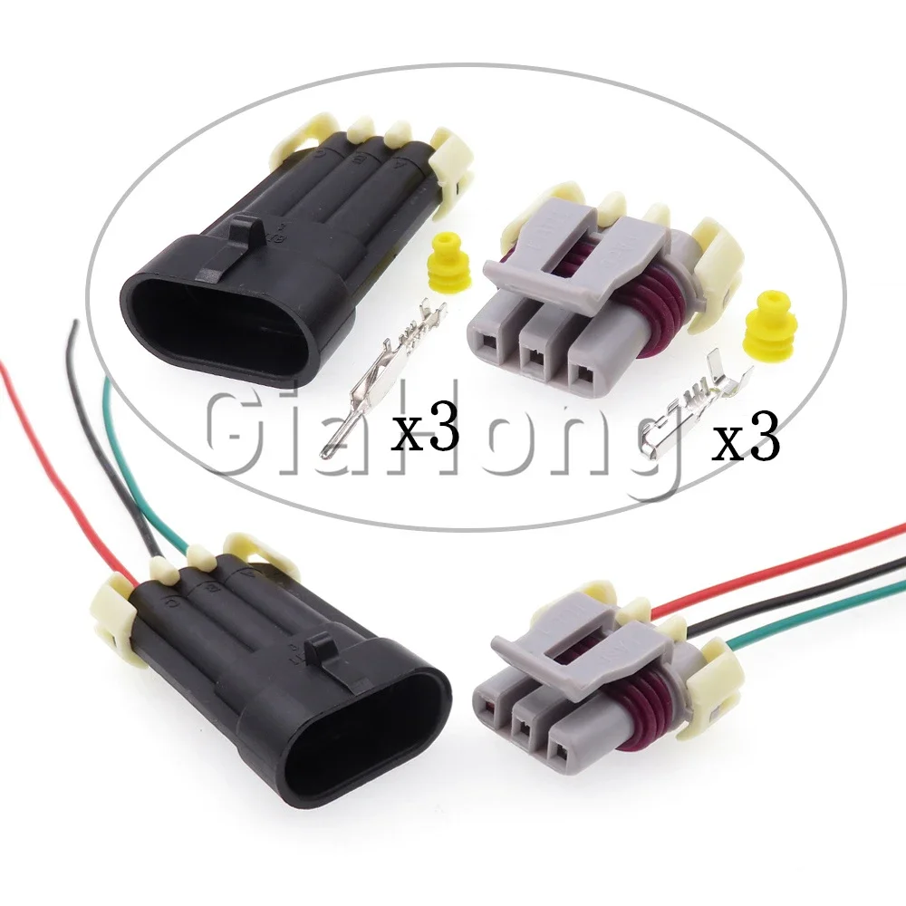 

1 Set 3 Ways AC Assembly Auto Parts Car Sockets Automobile Crank Engine Speed Sensor Wire Cable Connector 12129946