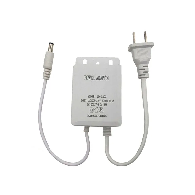 Power Adapter US/EU Outdoor Waterproof AC 100-240V Input DC 12V Volt Output Supply Charger Europe Universal Adapter Converter