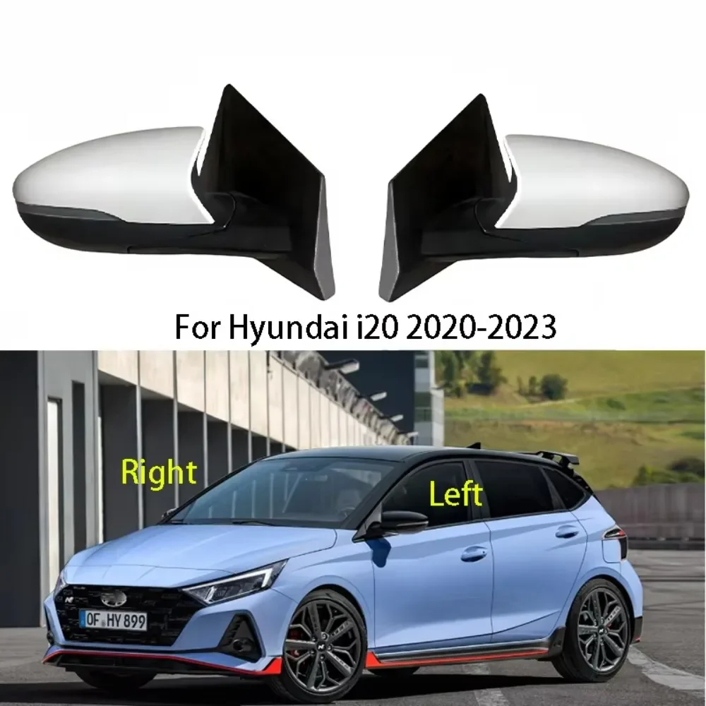 For Hyundai i20 2021-2023 Electric Adjustable Heating Folding Mirror Assembly OE 87610-T7020 Replacement  Side Auto Accessories