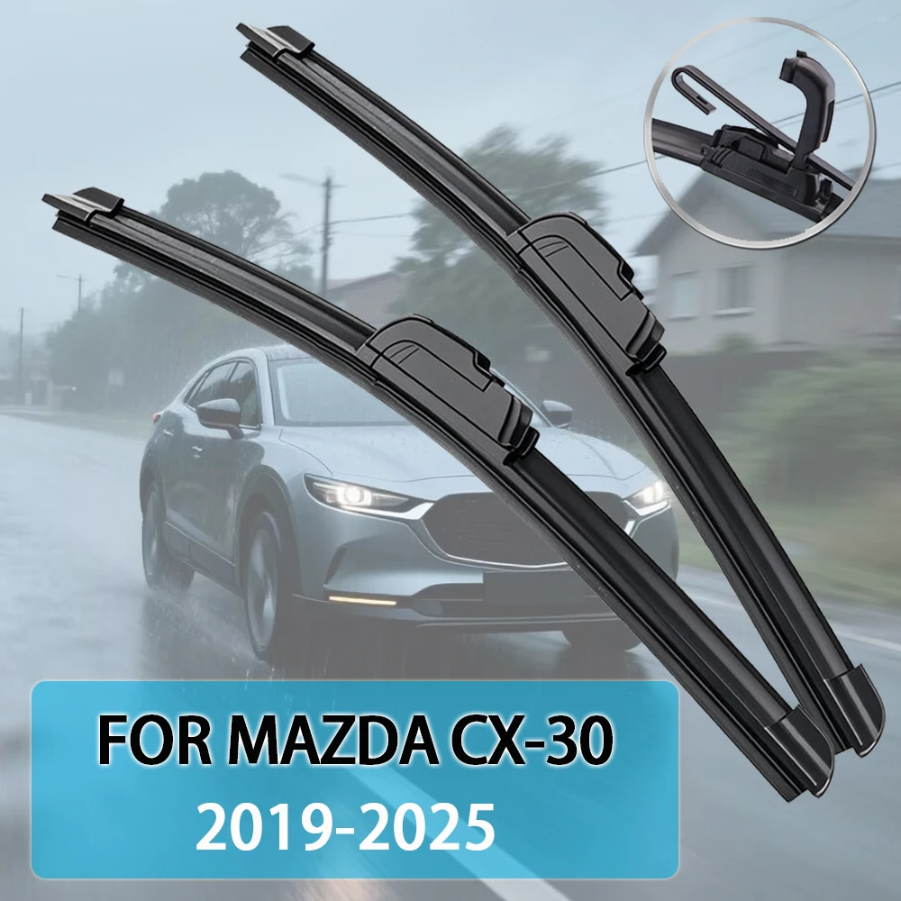 

For Mazda CX-30 CX 30 CX30 2019-2025 26''+16'' Car Wiper Blade Front Wipers Fit U Hook Arm Windscreen Auto Wiper Blades