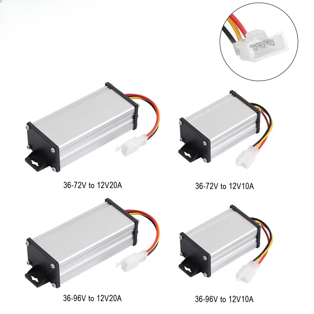 

Электронный трансформатор постоянного тока, электрический велосипедный скутер, 36 В-72 В/36 В-96 В до 12 В/10 А, 20 А, адаптер преобразователя, понижающий трансформатор