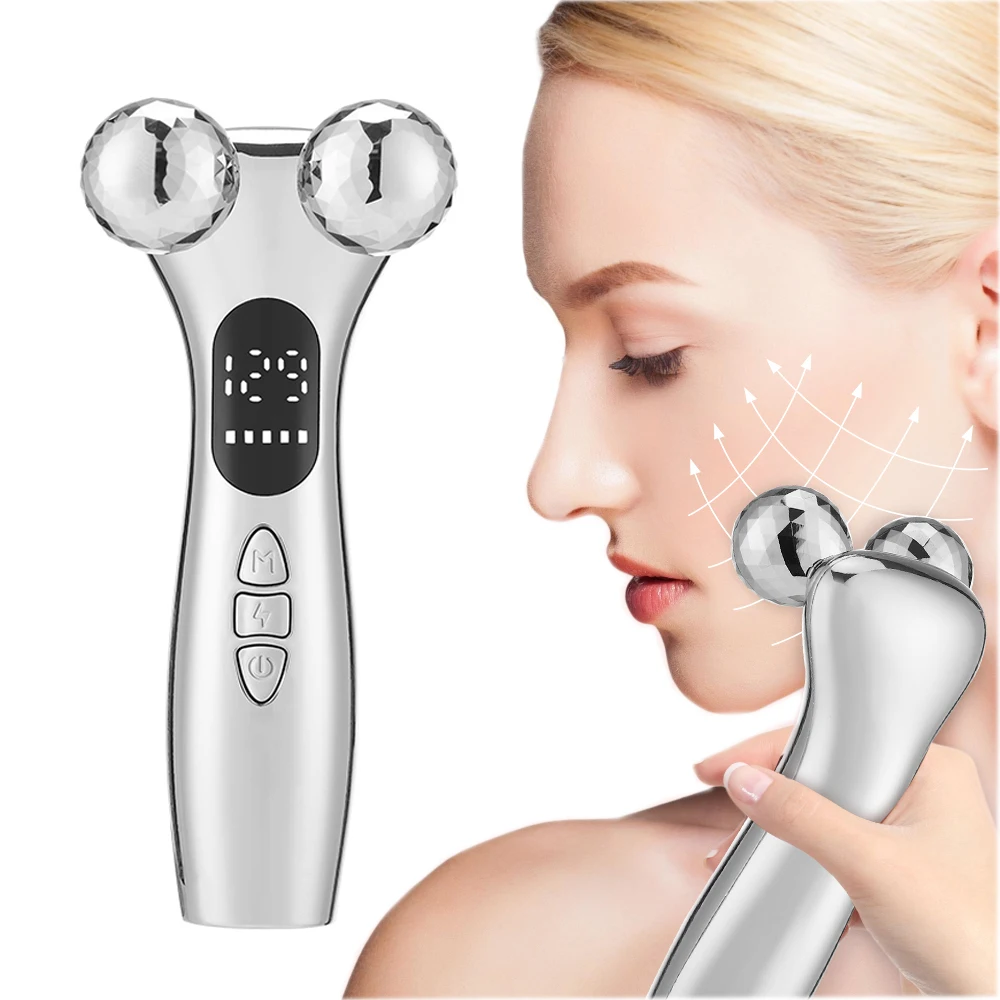 3D Massager Roller Micro-current Face Massager V Face Domestic Beauty Machine Double Chin Face Slimmer Face Lift Devices