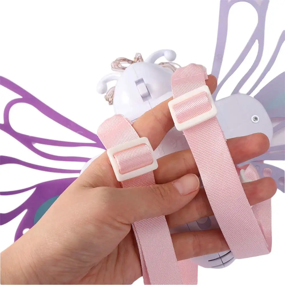With Lights Moving Fairy Butterfly Wings Adjustable Strap DIY Assembly Electric Butterfly Wings Safety Music Fairy Flying