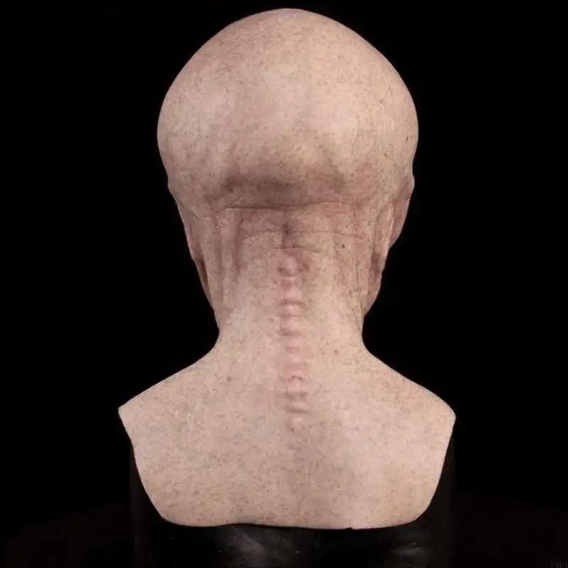 P88A ฮาโลวีนเต็มรูปแบบสำหรับหัว Latex หน้ากาก Creppy Big Eyes ต่างดาวสำหรับตุ๊กตาหมวกแปลก UFO คอสเพลย์ปาร์ตี้