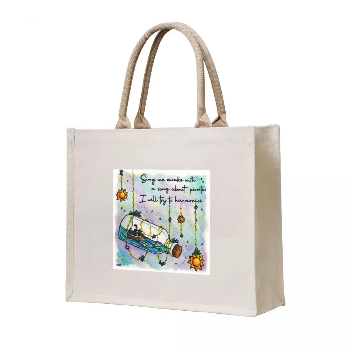 

Not Yet Suns & Pirate Ships Inspired by The Amazing Devil Tote Bag Canvas stote bag university shopper bag shopping logo