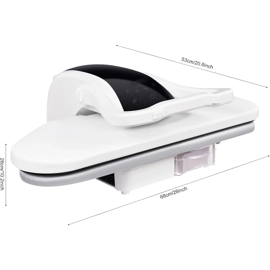 Duży prasa parowa z ekranem dotykowym LED i kompaktową konstrukcją o mocy 1600 W do użytku domowego i biznesowego. Cyfrowa prasa parowa z 5 funkcjami.