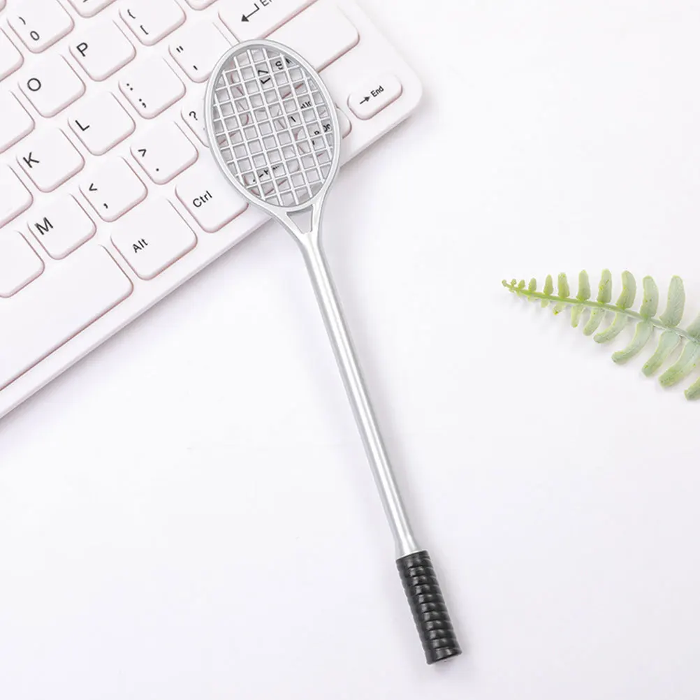 

2Pcs Tennis Racket Gel Pens Black Ink Cute Smooth Grip for School Office Students Teachers Note Taking Fine Point