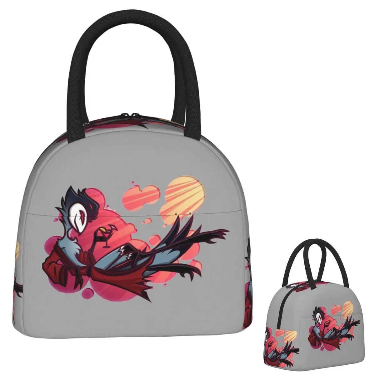 

Loona Collage Helluva Boss Anime Lunch Bags Insulated Bento Box Waterproof Lunch Tote Resuable Picnic Bags Cooler Bag for Woman