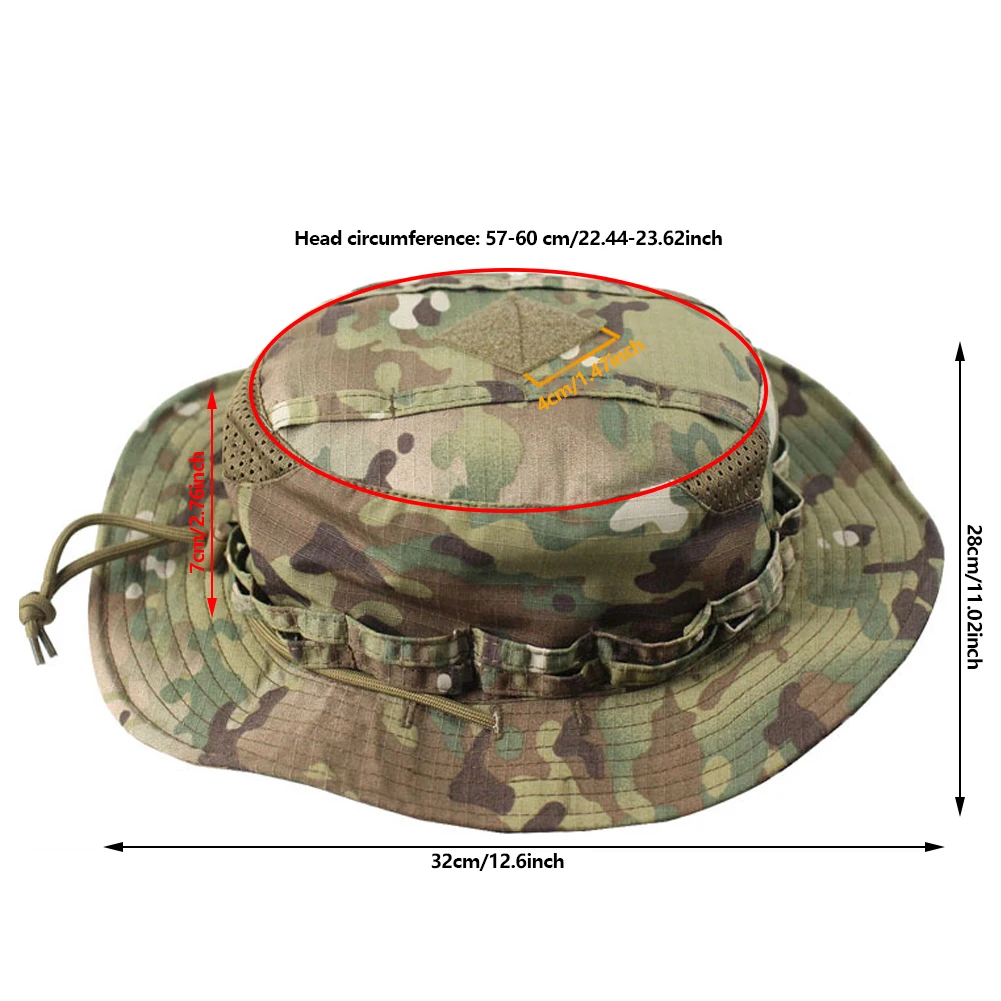 2026 Neue Tarnmütze für Taktik-Enthusiasten mit quadratischer Tasche, Outdoor-Bucket-Hut, Benny-Hut, Multicam, Angeln, Wandern, Outdoor-Sonnenhut – Detail 19