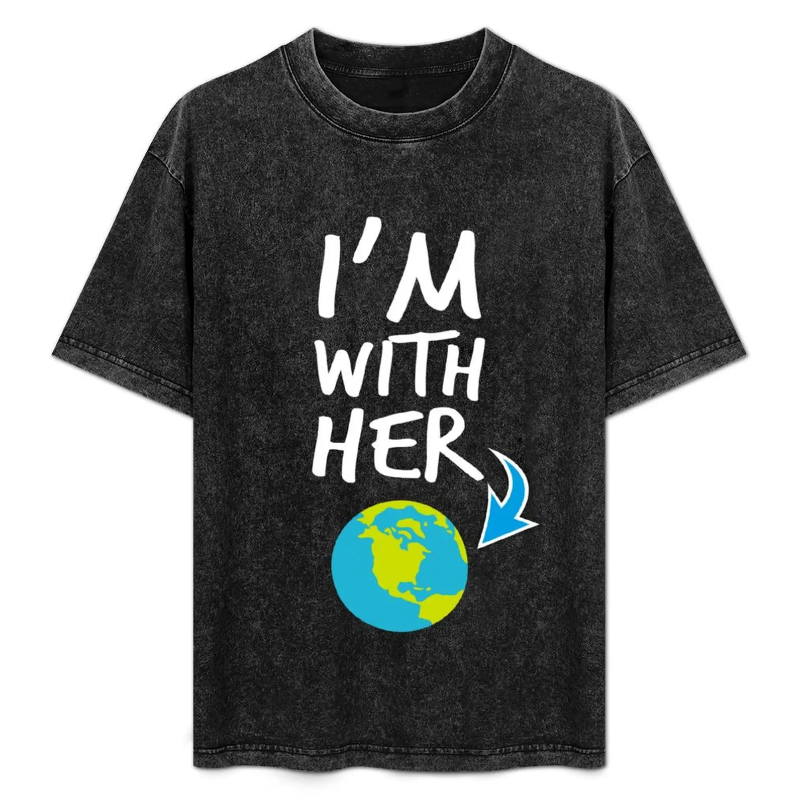 

I'm With Her Earth T-Shirt Lightweight Cooling Short Sleeve Tee