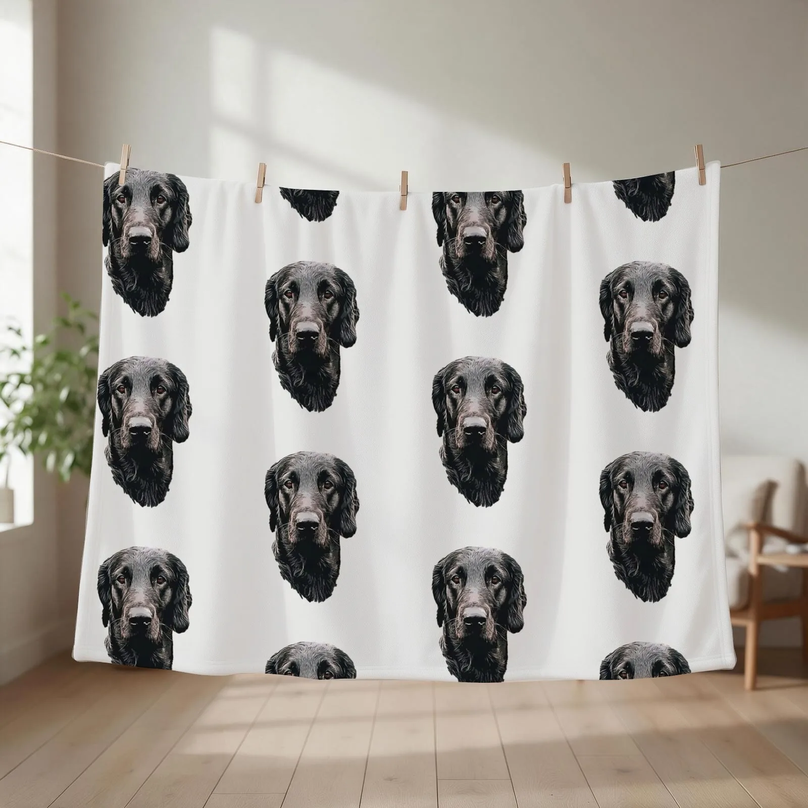 Flat Coated Retriever - Stunning Dog! Throw Blanket sofa bed Sofas Comforter Blankets Sofas Of Decoration Blankets