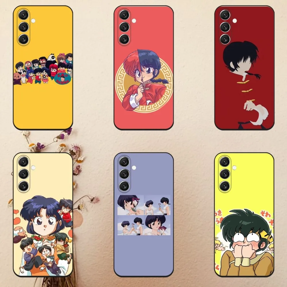 Cartoon R-RANMA 1 2  Phone Case For Samsung Galaxy A13,A21s,A22,A31,A32,A52,A53,A71,A80,A91 Soft Black Cover