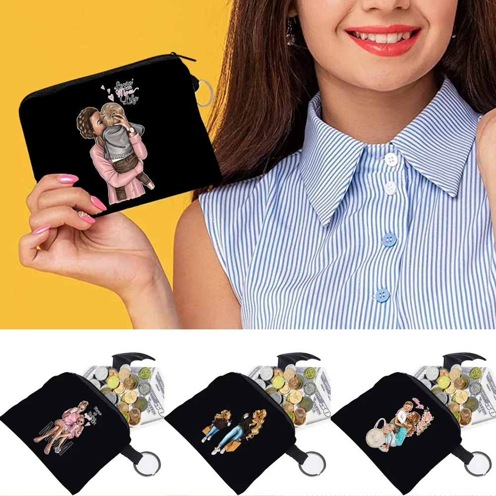 Wallet Purse Pouch Credit Card Organizer Card Holder Wallet Bag Case Wear-resistant Money Bag Female Mom Pattern Series