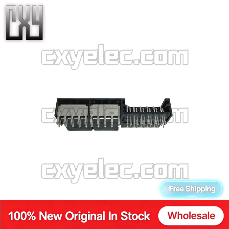45984-4143 28Pin PCB ReceptacleConnector RightAngle 4Power+24Signal Through Hole Black For Server Industrial Power Signal Wiring