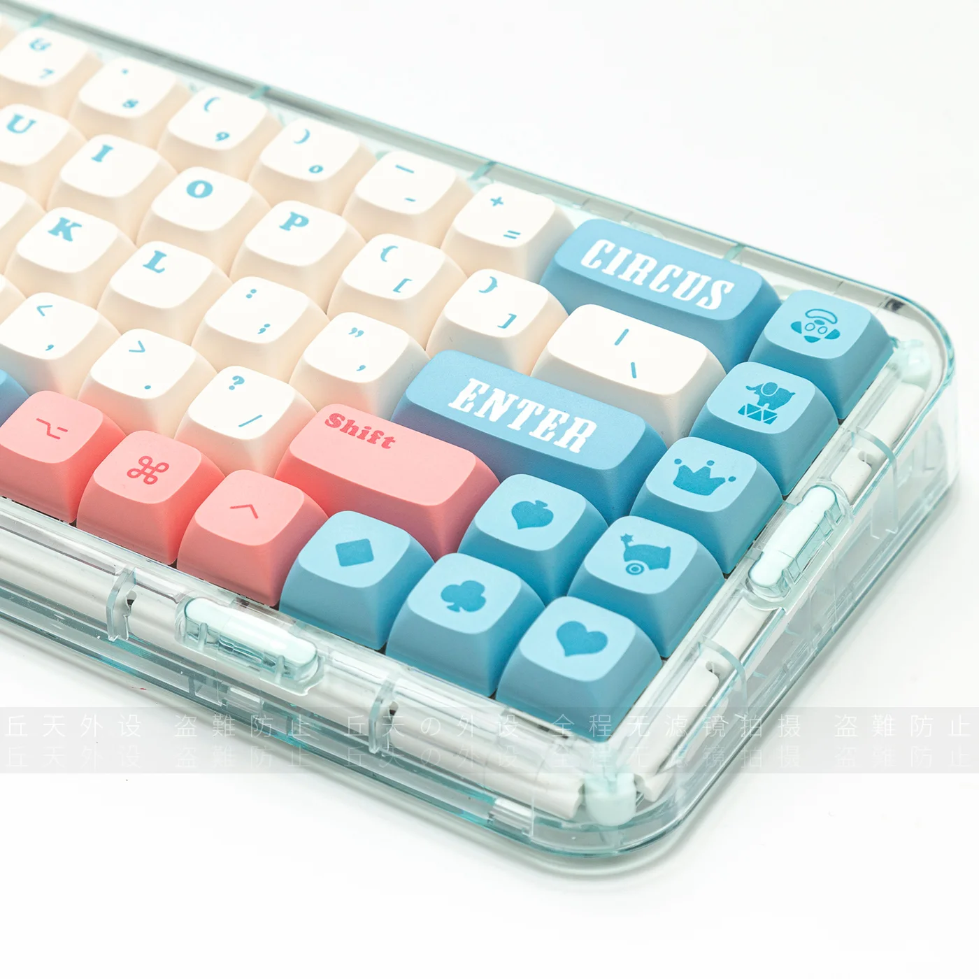 Circus with MAC supplementary keycap cute XDA height ball cap PBT thermal sublimation Ningzhi K75/68/87/98