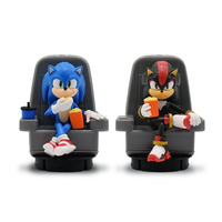 Movies Sonics Shadow Action Figure Toys Cartoon Sitting Sonics with Popcorn Hedgehogs Anime Figure Toys Dolls Gifts for Kids