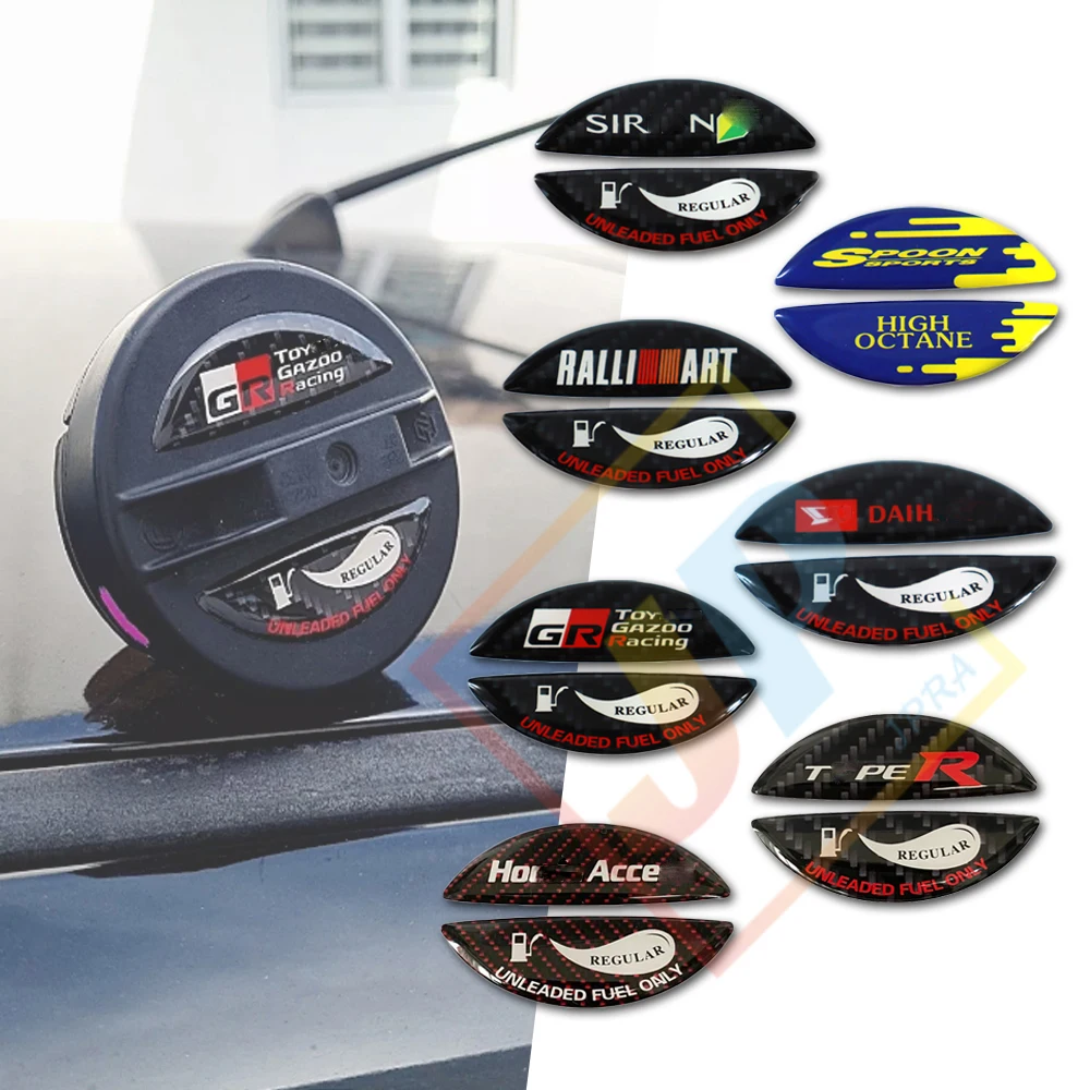 JDM Universal Fuel tank Cap sticker Fuel cap decorative oil cap sticker For Honda GR ralliart SPOON typeR