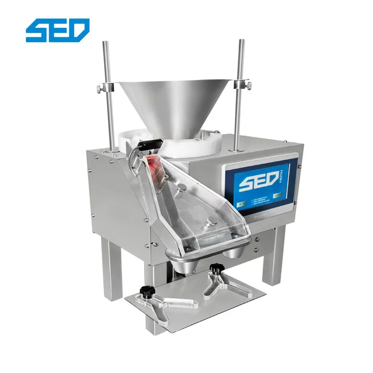 High Accuracy PLC Control System Semi Automatic 316 Stainless Steel Candy Capsule Counter Tablet Counting Machine