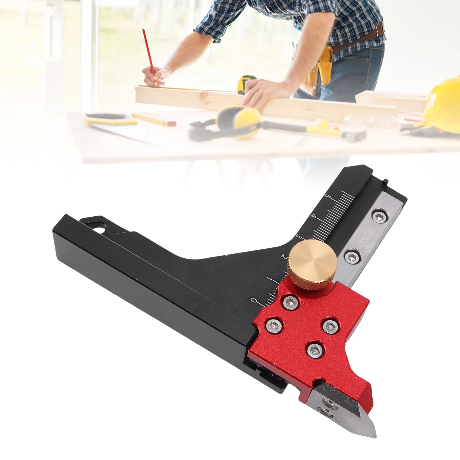

Table Saw Height Gage High Precise Aluminum Alloy Depth Measuring Ruler Setup Block for Woodworking Router Table