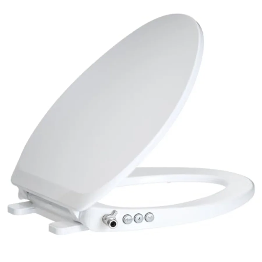 

Bidet Toilet Seat Non-Electric, Self-Cleaning Dual Nozzles for Frontal and Rear Wash, Adjustable Water Pressure, Slow-Close Lid
