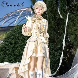 Original Lolita Skirt Set 2025 Spring and Autumn New Fashion Long-sleeved Shirt High-waist Sk Skirt 2 Piece Sets Gothic Outfits