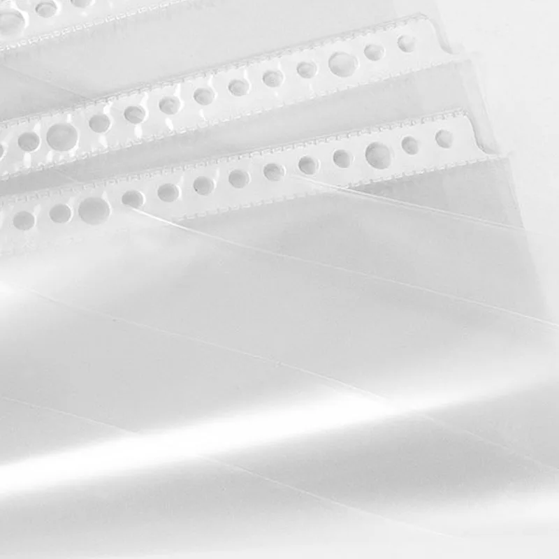 50pcs B5 26Holes Plastic Punched File Folders Documents Sleeves Thin Loose Leaf Sheet Protectors Inner Page Collecting Accessory