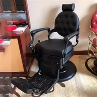 Barber Man Hairdressing Chair Brow Salon Hydraulic Pump Red Reclining Home Office Massage Black Heavy Duty Beauty Barbing Chairs