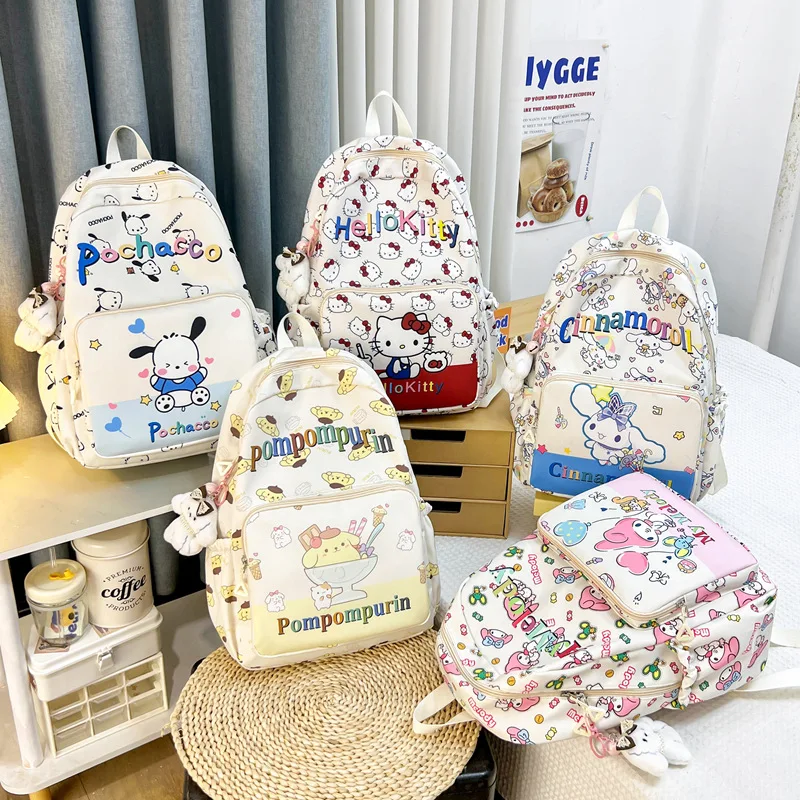 

Graffiti 3pcs Kt Cat Dolls Campus Backpack Forest Series Versatile Cute Student Bag Cartoon Large Capacity Lightweight Backpack