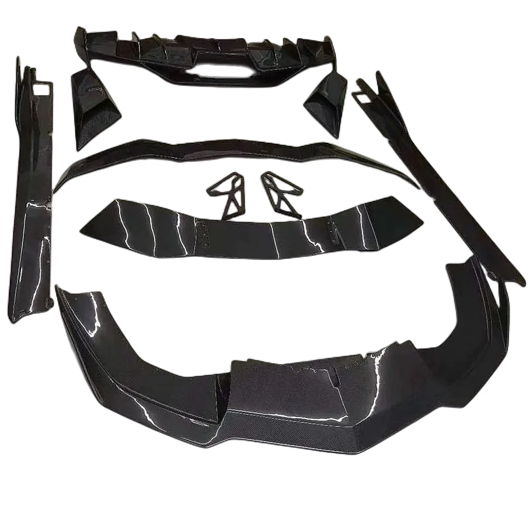 

Revozpor Style Carbon Fiber Side Skirts Wing Spoiler Rear Diffuser Front Lip for Lambo Aventador LP700 Body Kits