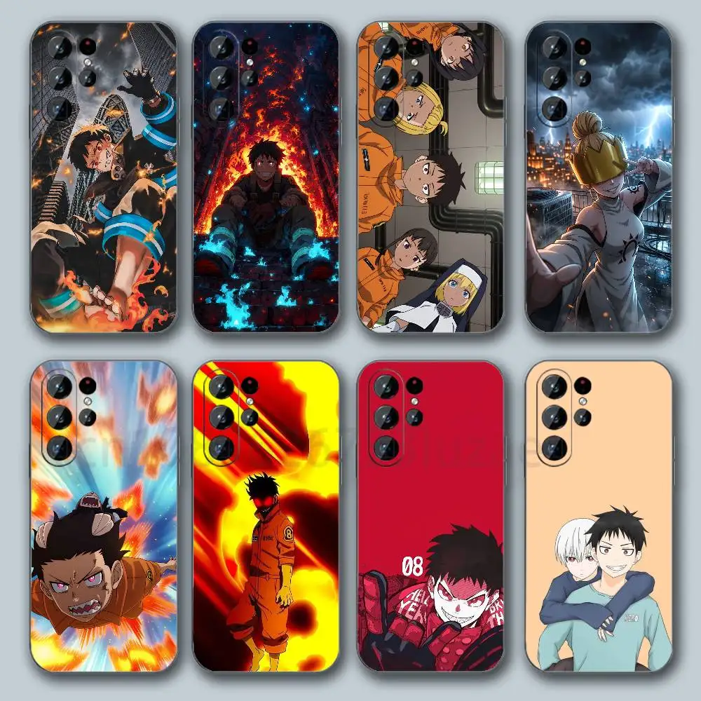 Fire Force Season  Phone Case For Samsung Galaxy S26 S25 S24 S23 S22 S21 FE Plus Ultra Cover TPU Shockproof Phone Cover S 25 24