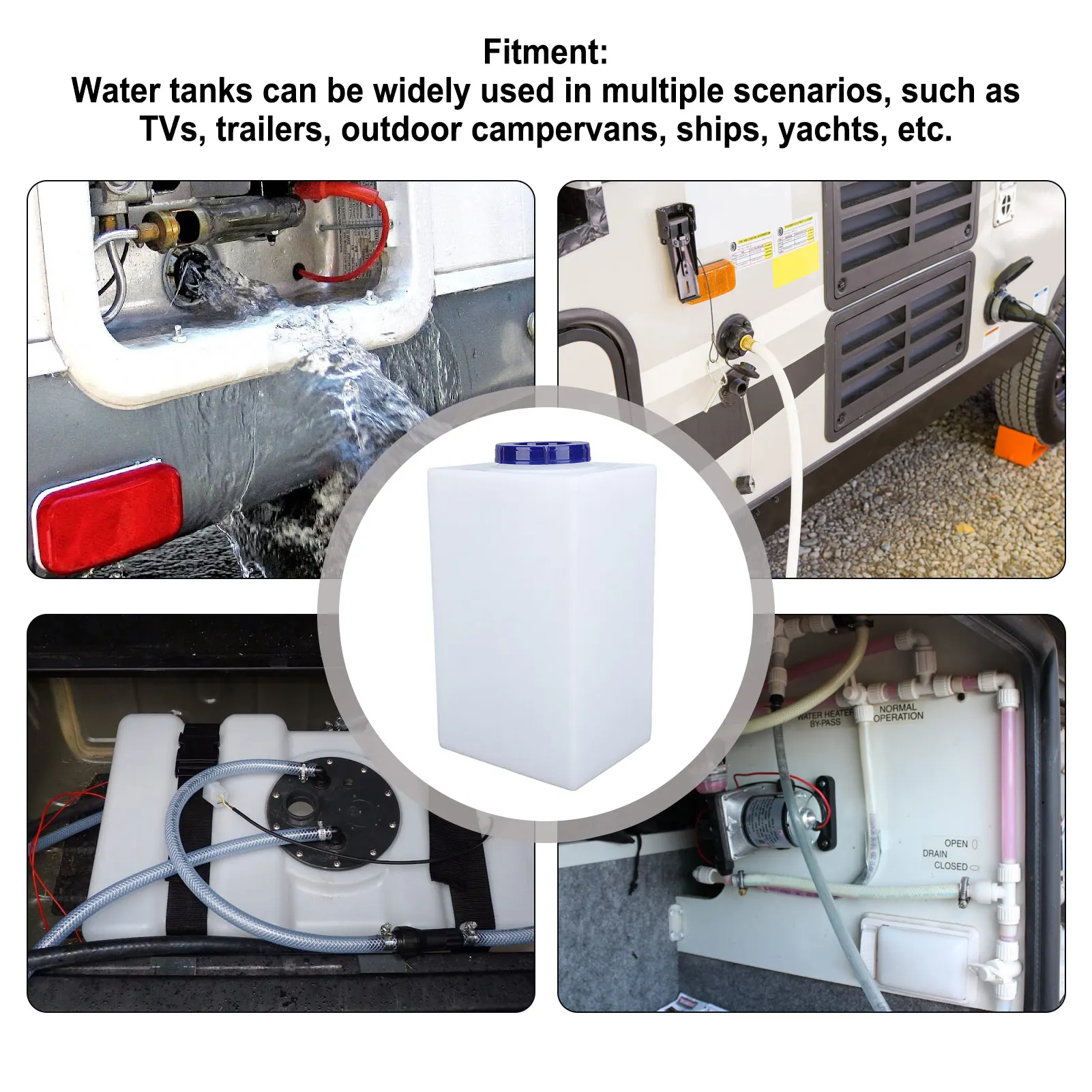 5 جالون RV Water 130 مم مدخل المياه مقاوم للحرارة RV تخزين المياه استخدام مرن ختم مثالي للمقطورة #2