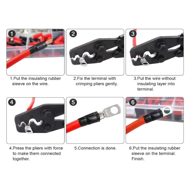 LXAF Efficient Tube Cable Lugs set Tube Wire Connectors Set for Quick Wire Crimpings