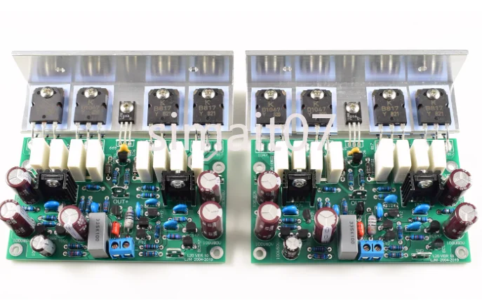 

200W 8Ω Stereo Amplifier Board - Dual Channel HiFi Audio Amp with 8-Pair Transistors (2PCs)